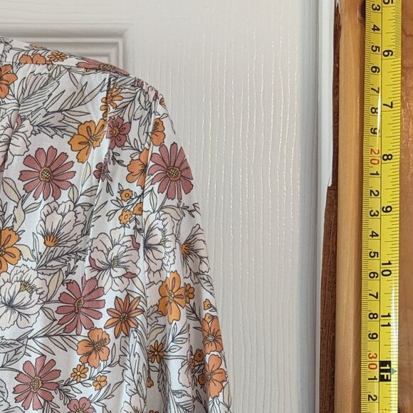 Orange floral midi dress XL - Picture 5 of 10